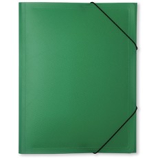 BNT Docusmart elastikmappe med 3 klapper i PP i A4 i farven grøn