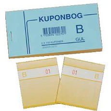 Kuponbog Grafisk Forlag 2270 70x130 mm Gul