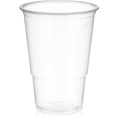 Plastglas 40 cl blød, klar (50 stk) splintfri m/riller
