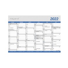 Mayland kontorkalender 2x6 mdr A4 22059000