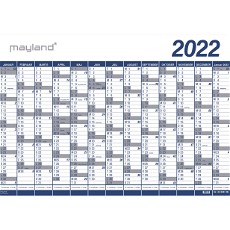 Mayland kæmpe vægkalender 1x13 mdr 70x100 cm 22065100