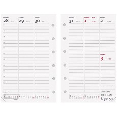 Mayland mini system kalender ugeopslag højformat 12,5x8 cm refill 22355000