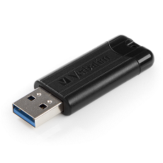 USB Stick Verbatim PinStripe USB 3.0 32GB Sort